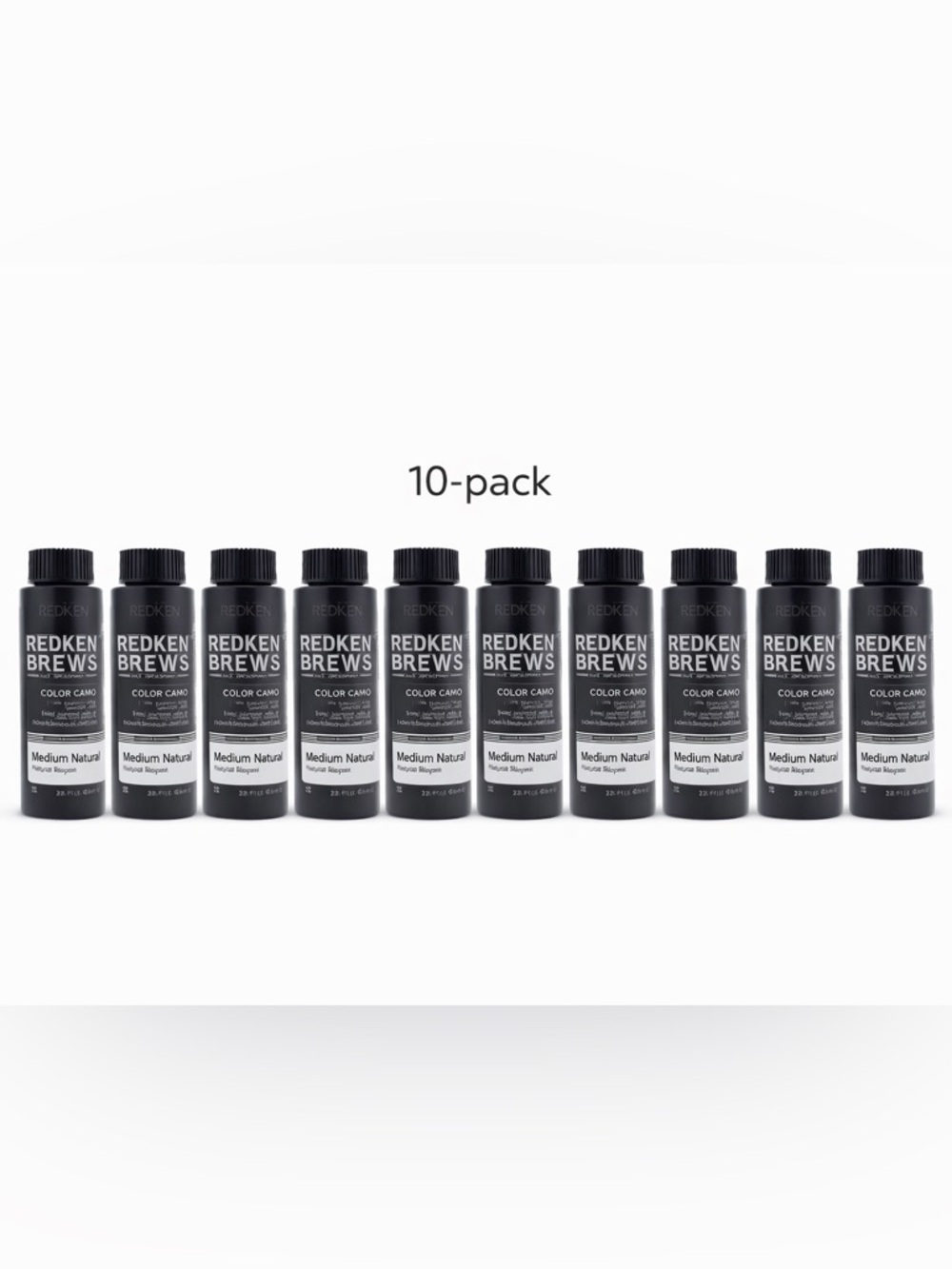 10x Redken Brews FOR MEN 5 minute Color Camo Gray Camouflage - Medium Natural